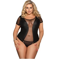 Subblime Queen Plus Size SUBBLIME QUEEN PLUS FETISH SHORT SLEEVE TEDDY