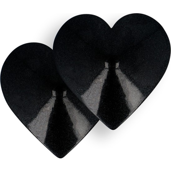 Coquette Accessories COQUETTE CHIC DESIRE - BLACK HEARTS NIPPLE VĀCIJAS