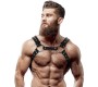 Fetish Submissive Attitude MEN'S ECO-LEATHER CHEST HARNESS WITH STUDS