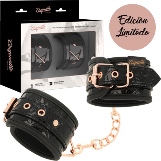 Coquette Fantasy COQUETTE CHIC DESIRE - BLACK EDITION HANDCUFFS WITH NEOPRENE LINING