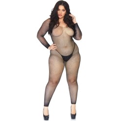 Leg Avenue Bodystockings LEG AVENUE KRISTALIZĒTA TĪKLA KRĀJUMI 1X-2X