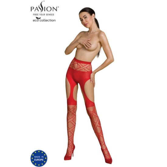 Passion Woman Garter & Stock PASSION - EKO KOLEKCIJA BODYSTOCKING ECO S005 RED