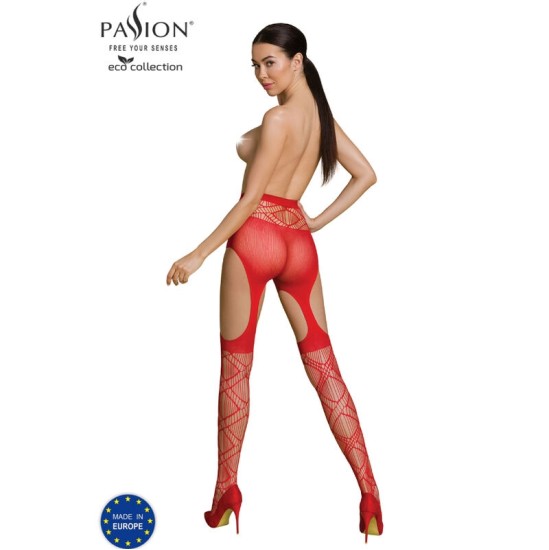 Passion Woman Garter & Stock PASSION - EKO KOLEKCIJA BODYSTOCKING ECO S005 RED