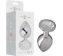 Intense Anal Toys INTENSE - METAL ALUMINUM ANAL PLUG WITH SILVER GLASS SIZE M