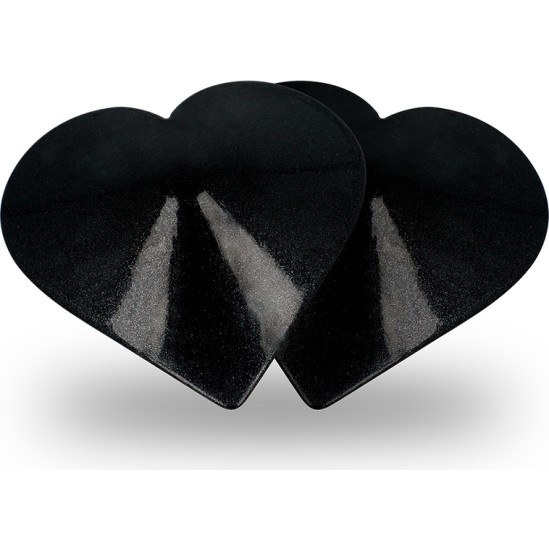 Coquette Accessories COQUETTE CHIC DESIRE - BLACK HEARTS NIPPLE VĀCIJAS