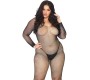 Leg Avenue Bodystockings LEG AVENUE CRYSTALIZED NET BODY STOCKING 1X-2X