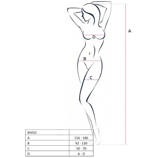 Passion Woman Bodystockings PASSION WOMAN BS032 BODYSTOCKING MUSTA ÜKS SUURUS