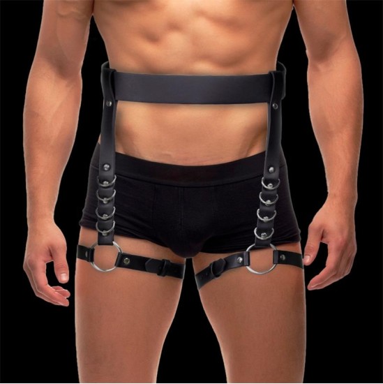 Intoyou Bdsm Line Didier Leg and Waist Bondage Harness Adjustable