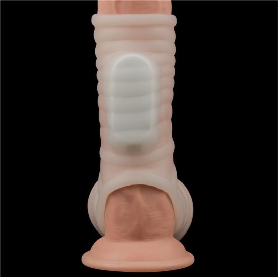 Lovetoy Рукав для пениса и яичек с вибрацией Wave Knights