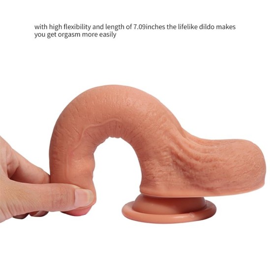 Shequ Divslāņu silikona dildo Azazel 18 cm