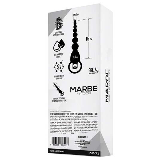 Tardenoche Marbe Anal Chain with Vibration USB Silicone