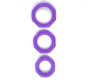 A-Gusto Набор из 3 колец для пениса Силиконовый Фиолетовый