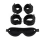 Bondage Play Rimba Handcuffs, Foot Cuffs and Mask Black