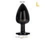 Afterdark Blackgem Metalic Butt Plug with Black Jewel Size L