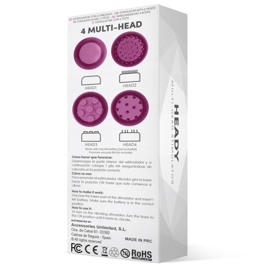 Latetobed Heady Stimulator Multi-Head Purple