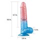 Lovetoy Dildo Dazzle Studsv 9 Rožinė ir mėlyna