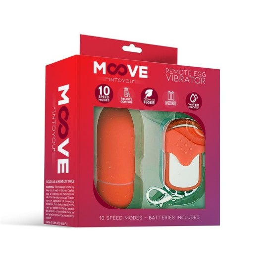 Moove Vibrating Egg with Remote Control Red