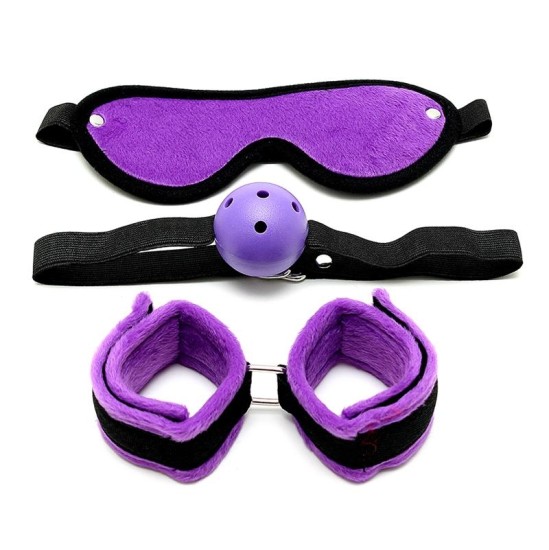 Bondage Play Rimba 3 Pieces Bondage Set Purple