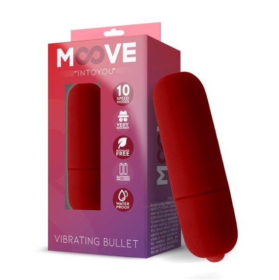 Moove Vibrating Bullet 10 Functions Red