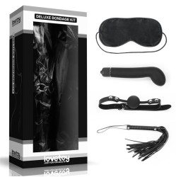 Lovetoy Bondage Kit Deluxe ar Vibrator Black