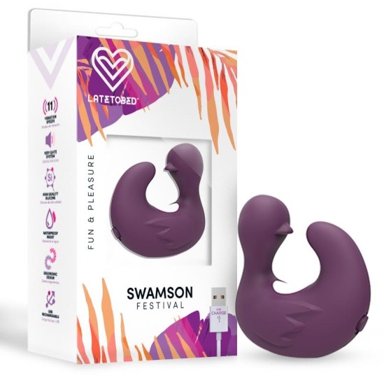 Festival Swamson Stimulator Duckling Thimble USB silikoninė violetinė