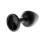 Afterdark Blackgem Metalic Butt Plug with Black Jewel Size L