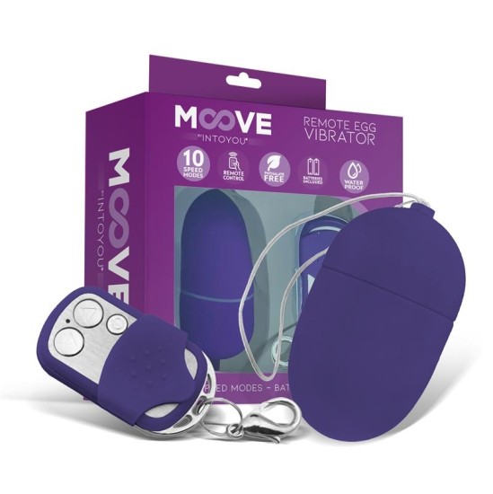 Moove Vibrating Egg with Remote Control Medium Size Purple