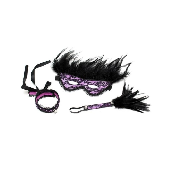 Bondage Play Pack 3 Pieces Dominiset de Lujo Purple