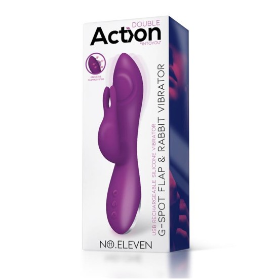 Action Nr. Eleven vibrators ar zaķi, G punktu un impulsa funkciju, magnētisko USB silikonu