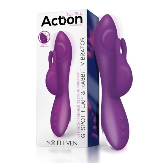 Action Nr. Eleven vibrators ar zaķi, G punktu un impulsa funkciju, magnētisko USB silikonu