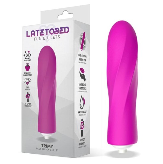 Latetobed Trimy Easy Quick Vibrating Bullet Silikona Rozā krāsa