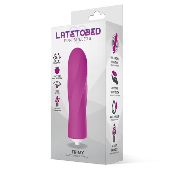 Latetobed Trimy Easy Quick Vibrating Bullet Silikona Rozā krāsa