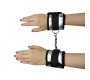 Lovetoy Velcro Handcuffs Black and Silver