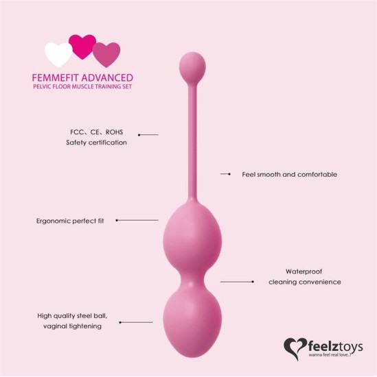 Feelztoys FemmeFit uzlabots iegurņa muskuļu treniņu komplekts 3 lpp