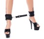 Bondage Play Rimba Ankle Cuffs with Adjustable Spreader Strap Adjustable Black