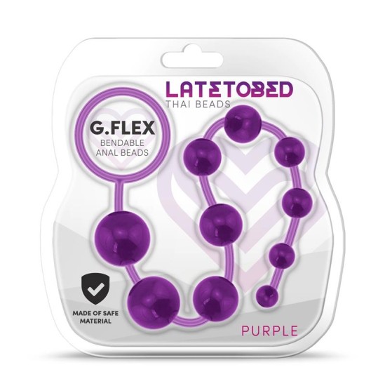 Latetobed G.Flex Bendable Taizemes anālās krelles violets