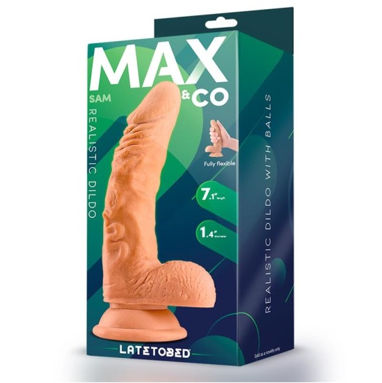 Max & Co Sam reālistisks dildo ar sēkliniekiem 7.1 miesu