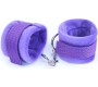 Intoyou Bdsm Line Handcuffs with Velcro with Long Fur Purple