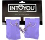 Intoyou Bdsm Line Handcuffs with Velcro with Long Fur Purple