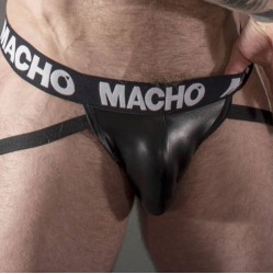 Macho Underwear МАЧО - MX25NC JOCK ЧЕРНАЯ КОЖА S