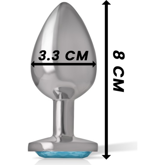 Intense Anal Toys INTENSE – METALALUMIINIUM ANAAALPISTIGA SÜDAMINE SININE SUURUS M