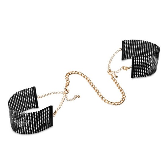 Bijoux Desire Metallique DESIR METALLIQUE BLACK METALLIC MESH HANDCUFFS