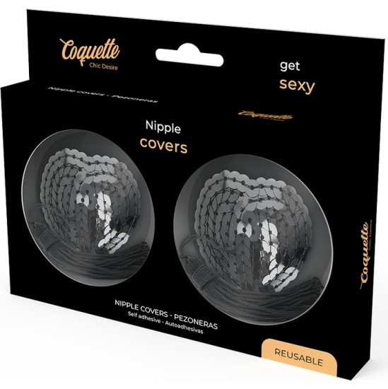 Coquette Accessories COQUETTE CHIC DESIRE - JUODŲ SKIRTINIŲ SPENŲ UŽDANGELIAI