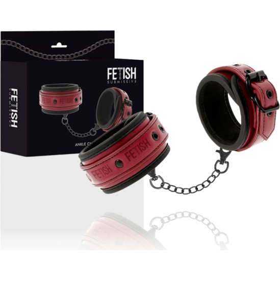 Fetish Submissive Dark Room VEGAN LEATHER ANKLE HANDCUFFS WITH NEOPRENE LINING