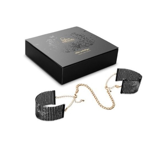 Bijoux Desire Metallique DESIR METALLIQUE BLACK METALLIC MESH HANDCUFFS