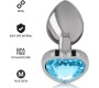 Intense Anal Toys INTENSE - METAL ALUMINUM ANAL PLUG HEART BLUE SIZE M