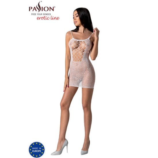 Passion Woman Tīkliņtērps PASSION - BS096 Balta BODYSTOCKING Viens izmērs