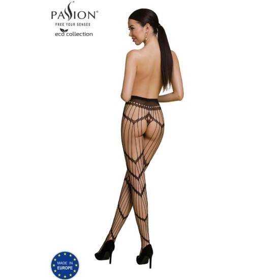 Passion Woman Garter & Stock KIRG - ECO KOLLEKTSIOON BODYSTOKING ECO S006 MUST