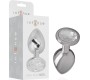 Intense Anal Toys INTENSE - METAL ALUMINUM ANAL PLUG WITH SILVER GLASS SIZE L