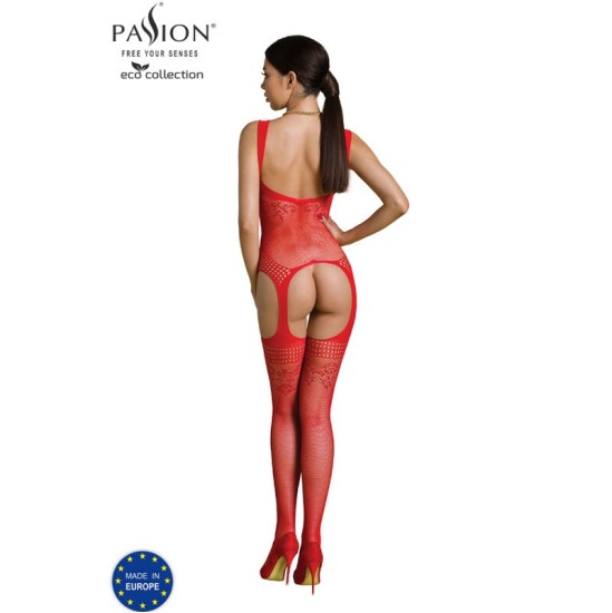 Passion Woman Bodystockings AISTRA - EKO KOLEKCIJA BODYSTOCKING ECO BS008 RAUDONA